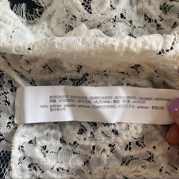Zara white lace crop top - Picture 6 of 7